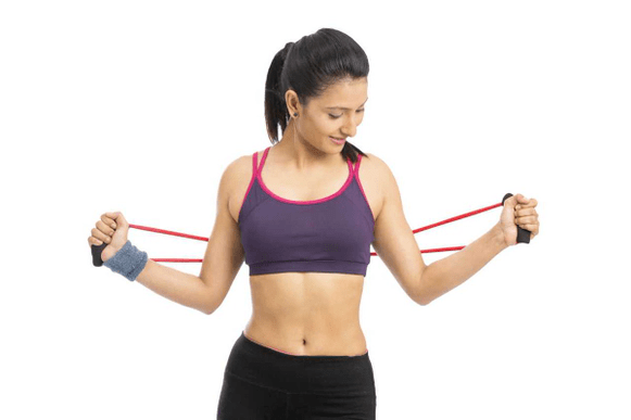 Practice with elastic strip
