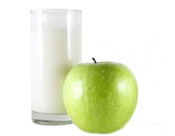 Kefir with apple for an effective diet